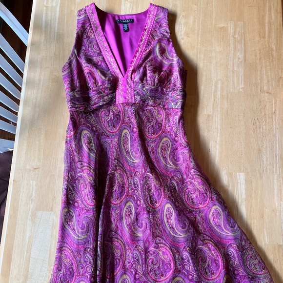 Laundry By Shelli Segal Dresses & Skirts - Laundry by Shelli Segal SILK mid length deep v dress